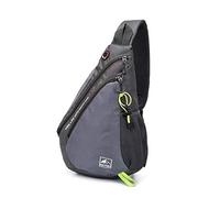 FANDARE Leicht Brusttasche Sling Rucksack Schultertasche Chest Bag Crossbody Umhängetasche Sporttasche für Herren Damen Junge Mädchen Reise Crossover Daypack Wandern Bergsteigen Reisen Polyester Grau