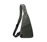 FANDARE Leicht Sport Brustasche Herren Sling Crossbody Bag mit Reflektorstreifen Umhängetasche Damen Messenger Bags Schultertaschen für Reise Schule Wandern Bodybag Grün