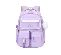 FANDARE Leichter Schulrucksack Mädchen Grundschule mit Vielen Fächern Wasserdichte Oxford Stoff Große Kapazität Tagesrucksack für Reise & Freizeit Lila
