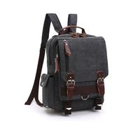 FANDARE Leinwand Herren Brusttasche Sling Bag Militär Rucksack Schultertasche Chest Sling Bag Männerhandtasche Umhängetasche Sport City Bag Wandern Outdoor Sports Reise Schultertasche Schwarz A
