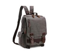 FANDARE Leinwand Herren Brusttasche Sling Bag Militär Rucksack Schultertasche Chest Sling Bag Männerhandtasche Umhängetasche Sport City Bag Wandern Outdoor Sports Reise Schultertasche Grau A