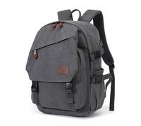 FANDARE Leinwand Herren Rucksack Damen Laptop Rucksack Militär Rucksack Reiserucksack Schultertasche Schulrucksack Männerhandtasche Umhängetasche City Bag Wandern Outdoor Sports Schulranzen Grau