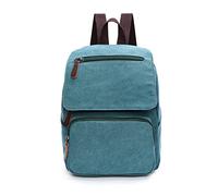 FANDARE Leinwand Rucksack Unisex Schulrucksack Schulranzen Daypacks Laptop Rucksack Herren Damen Schultaschen für 12.9 Zoll Laptop Universität Wandern Reisen Freizeit Arbeit Tagesrucksack Grün