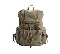 FANDARE Leinwand Wanderrucksack Rucksack Schulranzen Schultaschen mit Kordelzug Trekkingrucksack Reiserucksack Outdoorrucksack für Herren Damen Camping Radfahren Klettern Bergsteigen und Reisen Sport