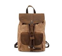 FANDARE Leinwand Wanderrucksack Rucksack Wasserdichter mit Kordelzug Trekkingrucksack Reiserucksack Outdoorrucksack für Herren Damen Wandern Camping Radfahren Klettern Bergsteigen und Reisen Sport