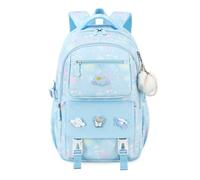 FANDARE Mädchen Kinderrucksack Schulrucksack Damen Rainbow Schulranzen mit reflektierendem Streifen Schultasche Rucksack Büchertaschen Tagesrucksack Schule Daypacks Blau