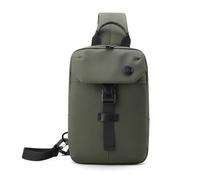 FANDARE Mehrzweck Herren Brusttasche Schultertasche Chest Sling Bag Männerhandtasche Wasserdicht PU Film Umhängetasche Sport City Bag Wandern Outdoor Sports Reise Schultertasche Grün
