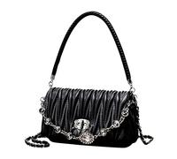 FANDARE Mode Damen Handtasche Henkeltaschen Wasserdicht Schultertasche Umhängetaschen PU-Leder Tote Beutel Achseltasche für Reisen Einkaufen Arbeiten Schwarz