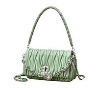 FANDARE Mode Damen Handtasche Henkeltaschen Wasserdicht Schultertasche Umhängetaschen PU-Leder Tote Beutel Achseltasche für Reisen Einkaufen Arbeiten Grün