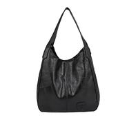 FANDARE Mode Damen-Henkeltaschen Wasserdicht Umhängetaschen Schultertaschen Handtasche PU-Leder Eimer Tasche für Reisen Einkaufen Arbeiten Schwarz