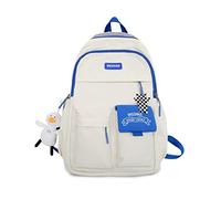 FANDARE Mode Fahrradrucksäcke Damen Rucksack Mädchen Schulranzen Damen-Schultertaschen Laptop Handtaschen Schultertasche Reisetasche für Uni Reisen Freizeit Schule Büro Daypacks Weiß