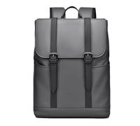 FANDARE Mode Laptop-Rucksack Herren Handtasche Wasserdicht PU Leder Reiserucksack Schulrucksack Geschäft Arbeiten Schulranzen für Arbeit Reisen Weekender Tagesrucksack Daypacks Grau