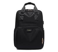 FANDARE Mode Rucksack Schulranzen Schulrucksack mit USB Teenager Mädchen Junge Schultaschen für 15.6 Zoll Laptop für Universität Reisen Freizeit Arbeit Casual Daypacks Wasserdichtes Schwarz