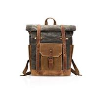 FANDARE Mode Schultasche Herren 15.6 inch Laptop Rucksack Grosse Kapazität Reiserucksack Outdoor Trekkingrucksacke Segeltuch Grau