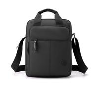 FANDARE Moderne Herren-Umhängetasche PU Leder Schultertasche Leicht Geräumig Gebrauch Messenger Crossbody Bag Tragetasche Aktentasche Arbeitstasche Mehrere Fächer Business Dokumententasche Schwarz