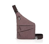 FANDARE Neu Brusttasche Segmentiert Schultertasche Herren Damen Sling Bag Crossover Rucksack Umhängetasche Sporttasche für Outdoor Reisen Wandern Abenteuer Sport Crossbody Bag Braun