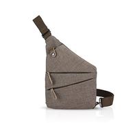 FANDARE Neu Brusttasche Segmentiert Schultertasche Herren Damen Sling Bag Crossover Rucksack Umhängetasche Sporttasche für Outdoor Reisen Wandern Abenteuer Sport Crossbody Bag Khaki