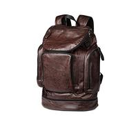FANDARE Neu Rucksack Herren Business Rucksack für 15.6 Zoll Laptop mit USB Handtasche PU Schulrucksack mit Schuhfach für Arbeit Wandern Reisen Camping Wasserdicht Schultasche Braun