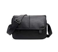 FANDARE Neu Umhängetasche Herren Schultertasche PU Männerhandtasche Laptoptasche Messenger Bag Arbeitstaschen Businesstasche Ordner Arbeit Reise Sport Schulranzen Kuriertasche Collegetasche Schwarz