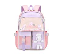 FANDARE Niedlich Kinderrucksack Kinder Rucksack Schulranzen Mädchen Junge Schulrucksack Büchertaschen Wasserdicht Leichtgewicht Schulranzen Schultertasche für Outdoor Reisen Schule Daypacks Rosa