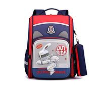 FANDARE Niedlich Kinderrucksack Schulranzen Reflektierend Schultaschen Jungen Mädchen Schulrucksack Jugendliche Schultasche für 1-6 Klasse Kind Reise Kindergartentasche Rucksack mit Federmäppchen