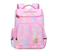 FANDARE Niedlich Kinderrucksack Schulranzen Schultaschen Jungen Mädchen Schulrucksack Kinder Schultasche für Schüler Outdoor Reise Daypacks Kindergartentasche Rucksack Wasserdicht Polyester Rosa