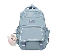 FANDARE Niedlich Schulranzen Mädchen Hochschule Rucksack Junge Schulrucksack Schultertaschen Laptop Schultertasche für Uni Reisen Freizeit Schule Büro Daypacks mit Plüsch-AccessoiresBlau