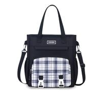 FANDARE Niedlich Umhängetasche Schultertasche 2-in-1-Umhängetasche Tote Handtaschen Tagesrucksack Kinderrucksack für Mädchen Junge Damen City-Rucksack Daypack Schulranzen Büchertaschen Schwarz