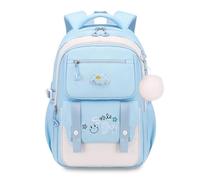 FANDARE Princess Kinderrucksack Mädchen Kinder Rucksack Back to School Rucksack Schulrucksack Teenager Tagesrucksack Schulranzen mit reflektierenden Streifen Schule Daypacks Jungen Büchertaschen Blau