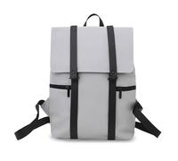 FANDARE PU-Leder Rucksack Herren Damen Schulrucksack Teenager Laptop Rucksäcke Schultasche Business Arbeit Reise Schulranzen Casual Daypacks für Reise Uni Büro Einkaufen Freizeit Campus Wandern Grau
