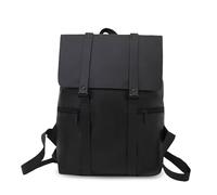 FANDARE PU-Leder Rucksack Herren Damen Schulrucksack Teenager Laptop Rucksäcke Schultasche Business Arbeit Reise Schulranzen Casual Daypacks Reise Uni Büro Einkaufen Freizeit Campus Wandern Schwarz