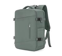 FANDARE Reiserucksack mit USB-Anschluss Wasserdicht 15,6" Laptopfach Schuhfach 180° zu öffnen Atmungsaktivem Rückenpolster Trolleygurt - Großes Volumen für Reise & Alltag Dunkelgrün
