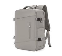 FANDARE Reiserucksack mit USB-Anschluss Wasserdicht 15,6" Laptopfach Schuhfach 180° zu öffnen Atmungsaktivem Rückenpolster Trolleygurt - Großes Volumen für Reise & Alltag Graubraun