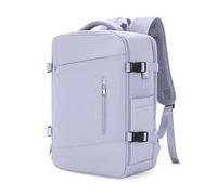 FANDARE Reiserucksack mit USB-Anschluss Wasserdicht 15,6" Laptopfach Schuhfach 180° zu öffnen Atmungsaktivem Rückenpolster Trolleygurt - Großes Volumen für Reise & Alltag Hellviolett
