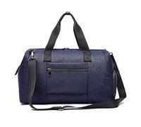 FANDARE Reisetasche Große Sporttasche Schultertasche Tote Handtasche Männer Weekender Tasche Kliniktasche Schwimmtasche mit Schuhfach Trainingstasche für Frauen Männer Crossbody Bag Dunkelblau