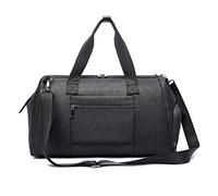 FANDARE Reisetasche Große Sporttasche Schultertasche Tote Handtasche Männer Weekender Tasche Kliniktasche Schwimmtasche mit Schuhfach Trainingstasche für Frauen Männer Crossbody Bag Schwarz