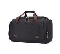 FANDARE Reisetasche Große Sporttasche Segeltuch Schultertasche Tote Handtasche Männer Weekender Tasche Kliniktasche Schwimmtasche Trainingstasche für Frauen Männer Crossbody Bag Schwarz