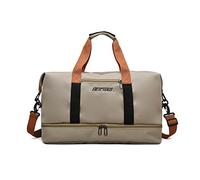 FANDARE Reisetaschen Handgepäck Duffel Tasche Sporttasche Übernachtung Sporttasche Tote Handtasche Damen Herren Weekender Tasche Kliniktasche Schwimmtasche Trainingstasche mit Schuhfach Khaki