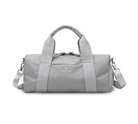 FANDARE Reisetaschen Handgepäck Sporttasche Übernachtung Sporttasche Handtasche Damen Herren Weekender Kliniktasche Schwimmtasche Trainingstasche mit Nass Trockentrenntasche & Schuhfach Hellgrau