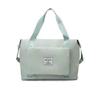 FANDARE Reisetaschen Handgepäck Tasche Faltbare Sporttasche Übernachtung Tote Handtasche Damen Herren Weekender Tasche Kliniktasche Schwimmtasche Trainingstasche mit Schuhfach Grün