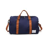 FANDARE Reisetaschen Sporttasche Damen Umhängetasche Herren Handgepäck Schultertasche Übernachtung Sporttasche Weekender Schwimmtasche Große Kapazität Trainingstasche mit Schuhfach Dunkelblau