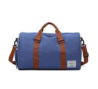 FANDARE Reisetaschen Sporttasche Damen Umhängetasche Herren Handgepäck Schultertasche Übernachtung Sporttasche Weekender Schwimmtasche Große Kapazität Trainingstasche mit Schuhfach Blau