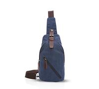 FANDARE Retro Brusttasche Segeltuch Schultertasche Herren Damen Sling Bag Crossover Rucksack Umhängetasche Sporttasche für Outdoor Reisen Wandern Abenteuer Sport Crossbody Bag