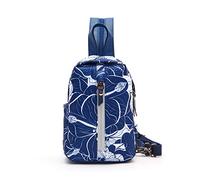 FANDARE Retro Brusttasche Sling Bag Klein Rucksack Schulranzen Umhängetasche Schulrucksack Sporttasche für Damen Herren Pendeln Schule Freizeit Reise Joggen Hiking Fitness Daypacks Blau
