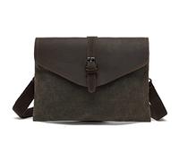 FANDARE Retro Handgelenk Segeltuch Unterarmtasche Umhängetasche Herren Aktentasche Brieftasche Handgelenktasche Handtasche Schultertasche Männer Reise Arbeit Outdoor Schulranzen Grün