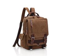FANDARE Retro Klein Tagesrucksäcke Brusttasche Sling Bag Herren Rucksack Damen Schulranzen Leinwand Schulrucksack Schultertasche Umhängetasche Sporttasche für Schule Freizeit Reise Business Joggen