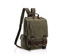 FANDARE Retro Klein Tagesrucksäcke Brusttasche Sling Bag Herren Rucksack Damen Schulranzen Leinwand Schulrucksack Schultertasche Umhängetasche Sporttasche für Schule Freizeit Reise Business Joggen