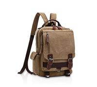 FANDARE Retro Klein Tagesrucksäcke Brusttasche Sling Bag Herren Rucksack Damen Schulranzen Leinwand Schulrucksack Schultertasche Umhängetasche Sporttasche für Schule Freizeit Reise Business Joggen