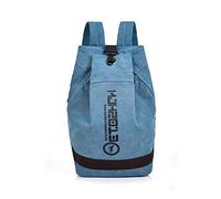 FANDARE Retro Rucksäcke Laptop Schulrucksack Leinwand Schultasche Mädchen Schulranzen Reise Tagesrucksack Teenager Daypacks für Herren Damen Uni Büro Alltag Freizeit Campus Wandern Dauerhaft Blau