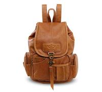 FANDARE Retro Rucksäcke Schulrucksack Schultasche Wasserdicht Schulranzen Damen Herren Teenager Backpack Tagesrucksack Reise Daypacks für Uni Büro Alltag Freizeit Campus Wandern Dauerhaft Licht Braun